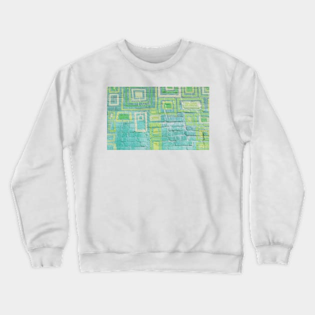 Aqua & Lime Crewneck Sweatshirt by srwdesign